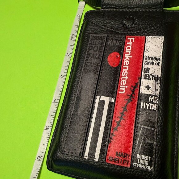 Unique Horror Bookworm Leather Phone Bag – Yoshi – Frankenstein, IT, Poe - Picture 7 of 12